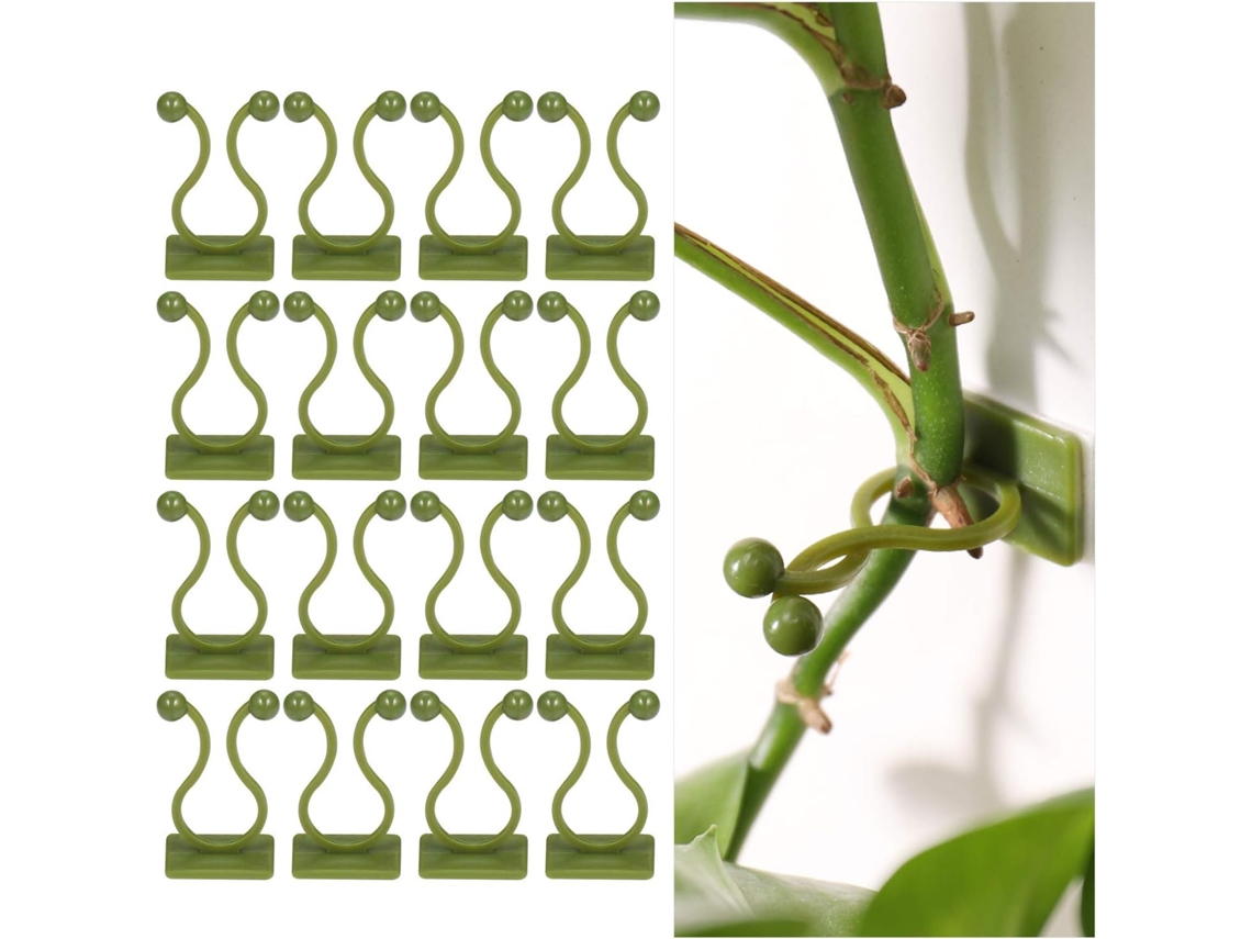 Kit de 100 clipes AQUAFORGE para suporte de plantas, autoadesivos