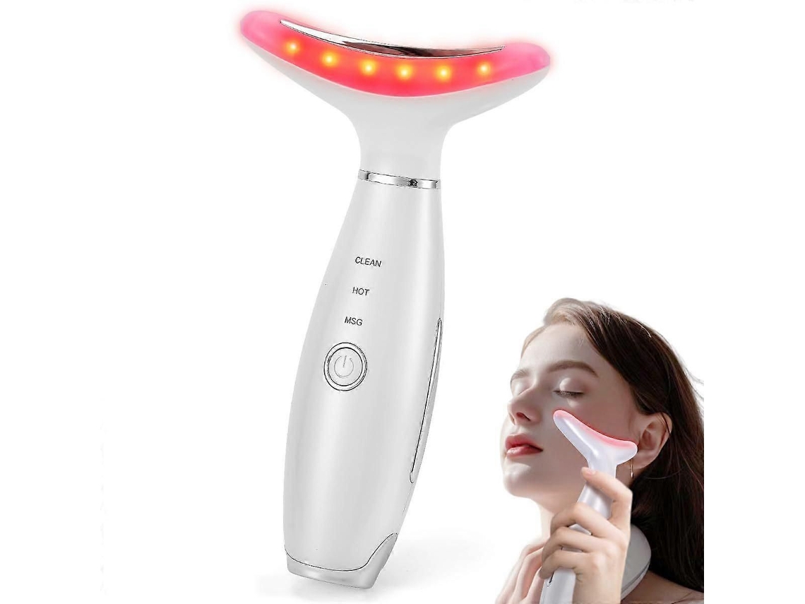 Massageador Facial e para o Rosto Pescoço, com 3 Modos de Aquecimento, Aparelho Beleza Portátil. GOKOCO