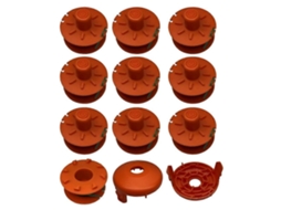Para Aparador De Grama Gardena Turbotrimmer Smallcut, Carretel De Corda De Nylon De 10 Polegadas Com 2 Tampas De Carretel, 05367-20 05329-2