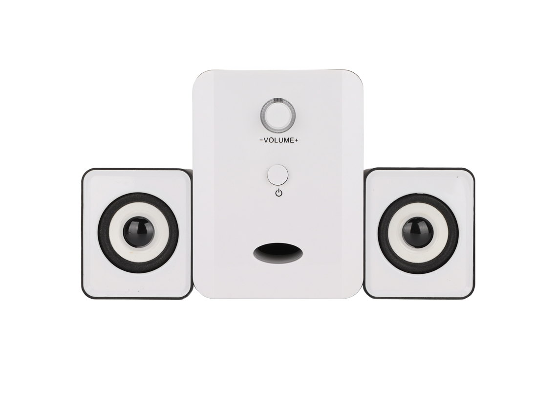 Caixa de som para computador, mini, com luzes, USB EOOCOO