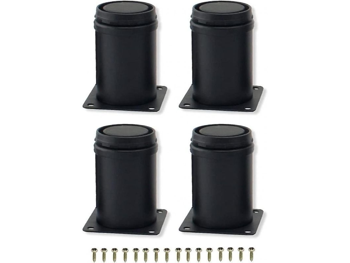 2026 4pcs Pies de Mueble Ajustables de Acero Inoxidable Negro 20cm Egh 80mm