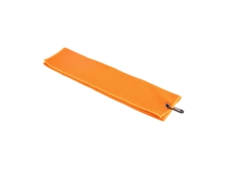 Toalha De Golfe De Microfibra Com Padrão Waffle E Carabiner Para Absorção De Suor Laranja