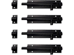 Conjunto De 4 Fechaduras Para Portas, Ferrolhos De Aço Inoxidável Preto