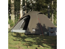 Vidaxl Tenda De Campismo Cúpula Para 4 Pessoas Impermeável Castanho
