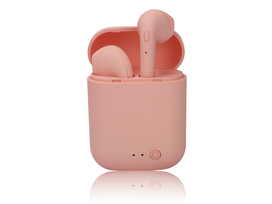 Fones de Ouvido Esportivos Sem Fio Bluetooth Estilo Macaron, Intra auriculares, Bluetooth 5.0 MDUG (rosa)