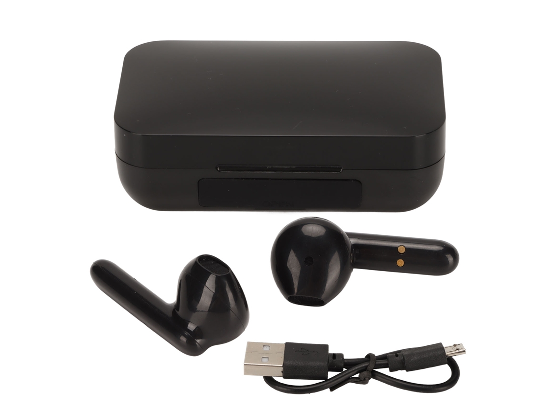 Aetheria fones de Ouvido Bluetooth Sem Fio com Tela Digital Led, Carregamento Rápido e Estojo de Carga