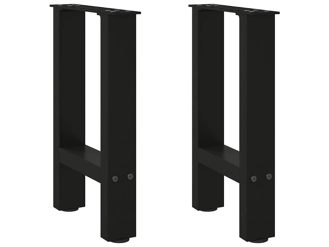 Vidaxl Pés Para Mesa De Centro Pretos 2 Peças 38x(42-43) Cm Aço