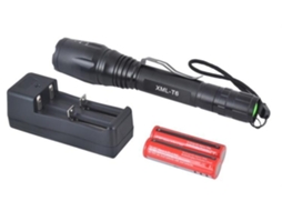 Lanterna Led Cree Xml T6 2 Pilhas Carregador Preta Aquaforge