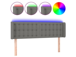 Led Headboard, Led Headboards Vidaxl Cinzeto Tecido (147 X 16 X 78/88 Cm)