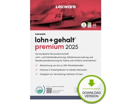 Lohngehalt Premium 2025 1 dispositivo, 1 ano Esd Downloadesd Lexware
