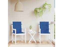 Vidaxl Almofadões Lombares P/ Cadeiras De Jardim 2pcs Oxford Azul Real