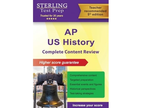 Livro AP U.S. History Complete Content Review for AP US History Exam de Sterling Test Prep (Inglês)