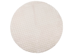 Conjunto 1 Tapete Interno Vidaxl Bege Poliéster (ø 200 Cm)
