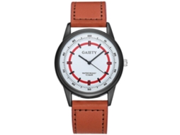 Reloj De Pulsera Hombre Estilo Simple Negocios Dial Redondo Acero Cuarzo Marrón Claro