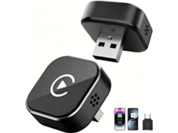 Mini Adaptador Sem Fio Carplay Para Apple/android, 2 Em 1, Plug Play.