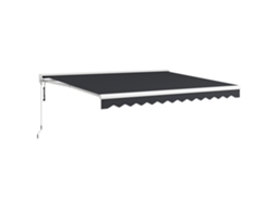 Toldo Elétrico Semi-cassete 4x3m Controle Remoto Alumínio Cinza