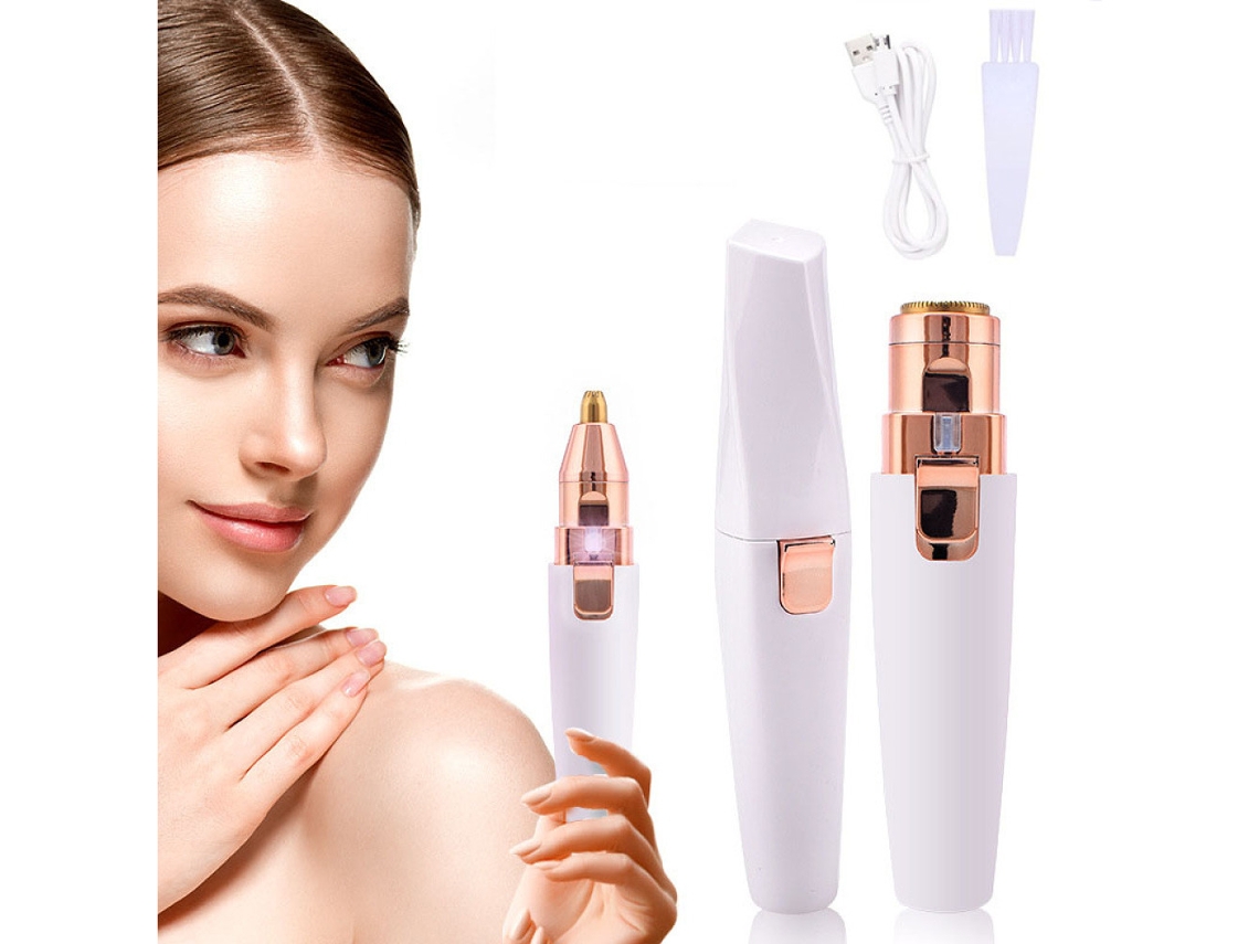 Aparador De Sobrancelhas, Depilador Facial Feminino, Removedor De Pêlos, (recarregável Por Usb), 2 Em 1 SUNNY SPACES