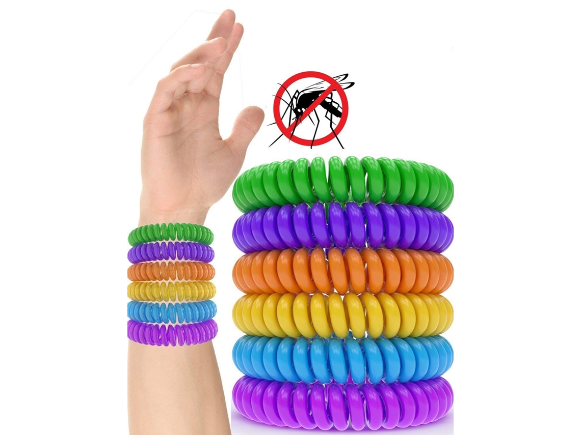 Pulseira Repelente De Mosquitos 12 Unidades 320hrs Controle De Pragas Premium