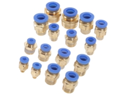 Conjunto de 16 peças de conexão para mangueira de ar, conectores Retos com rosca para PC.