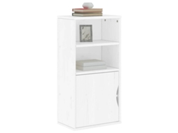 Mueble auxiliar Odda blanco de 40 x 24 x 79 cm de madera maciza de pino