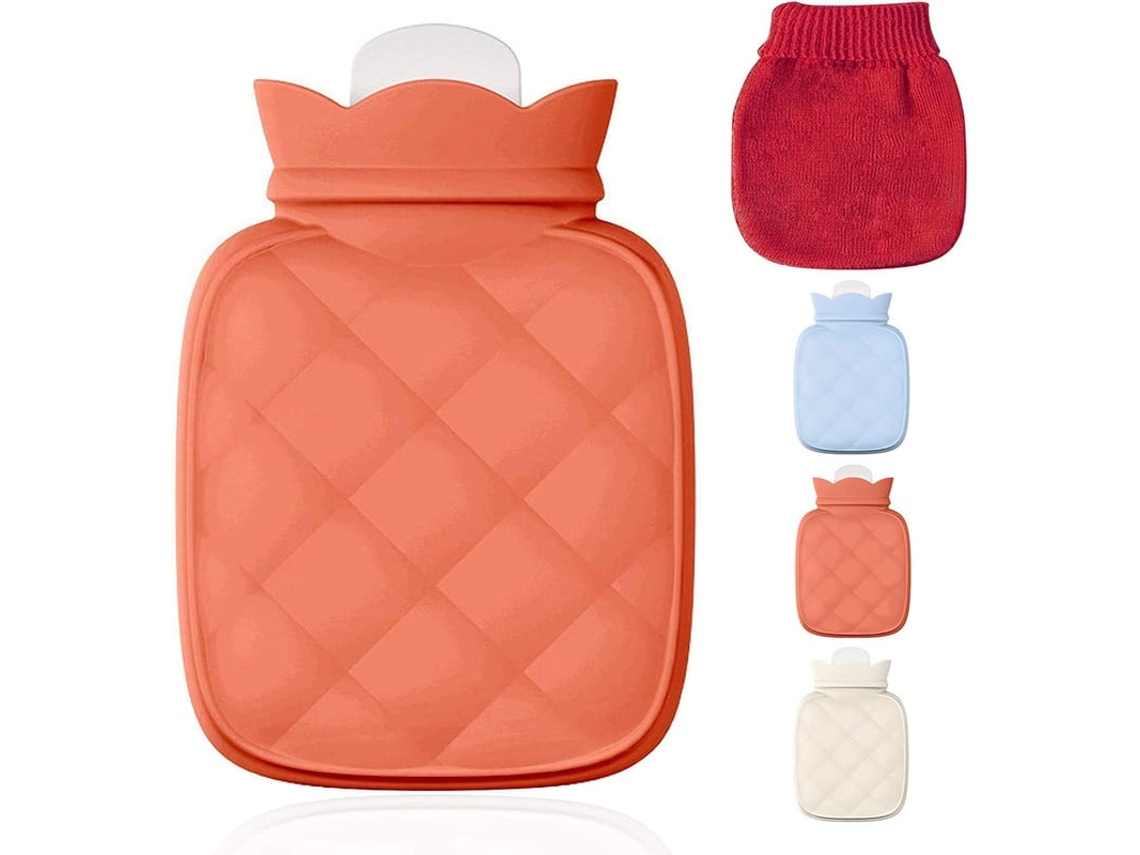 Saco De Água Quente Pequeno Com Capa Para Compressa Quente E Fria Silicone Ambiental Microwavável