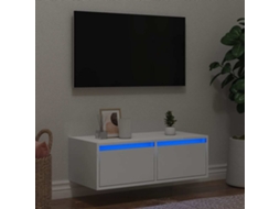 Vidaxl Móvel de Tv com Luzes Led 75x35,5x25 Cm Branco