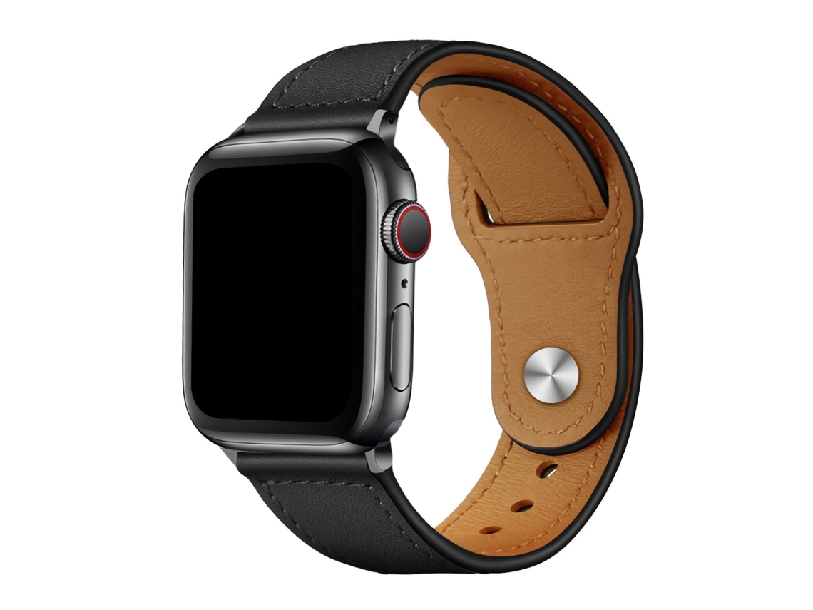 2026 cinta de Relógio Suave de Couro Pu para Iwatch 38/40/41 Preto