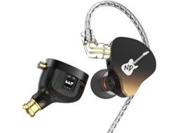 Auriculares In-Ear com Fio Tons Ajustáveis IEM Dinâmicos Cavidade Duplo Ímã Som BISBISOUS(Preto)