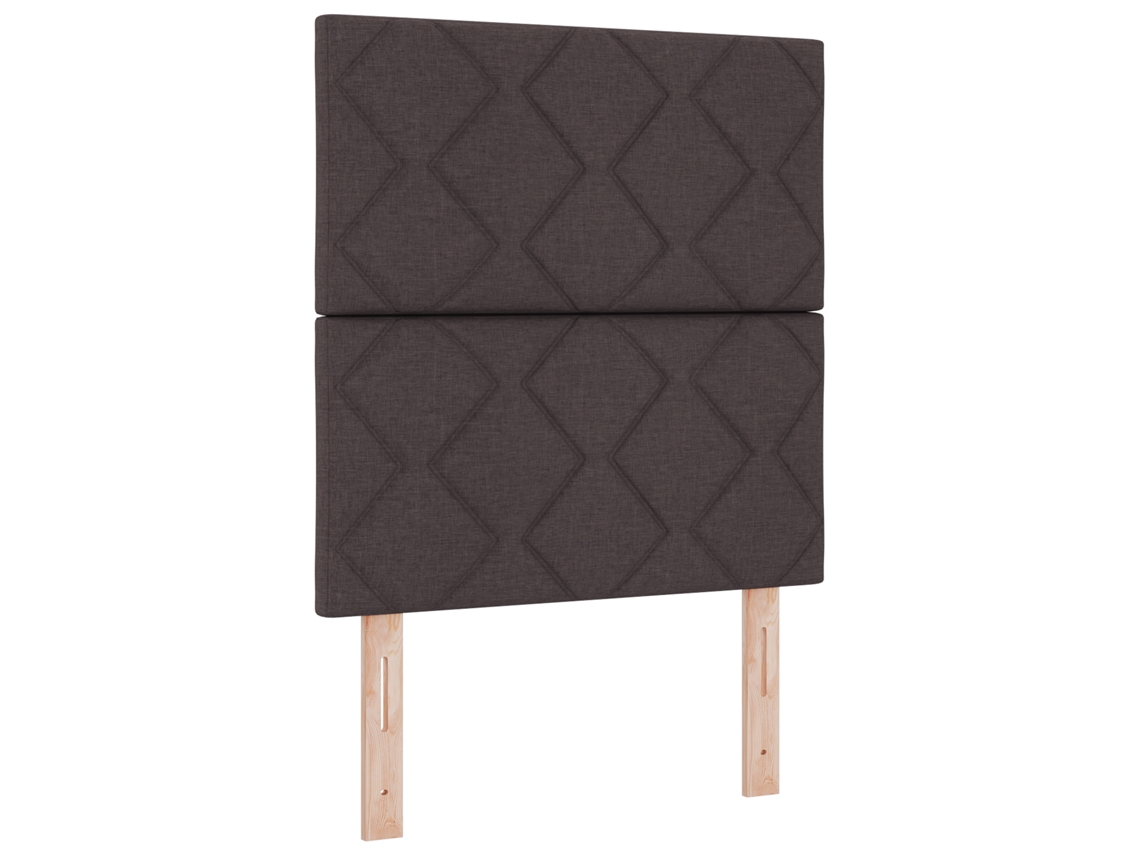 Cama Box Spring  Com Colchão Castanho Escuro Vidaxl Tecido (80x200 Cm)