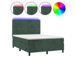Box Spring Bed, Box Spring Beds Vidaxl Verde Veludo (140 X 190 Cm)