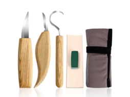 Cuchillos De Carpintería, Kit De 5 Piezas Para Tallado De Madeira Com Lâmina De Aço Manganês E Ferramentas Completas