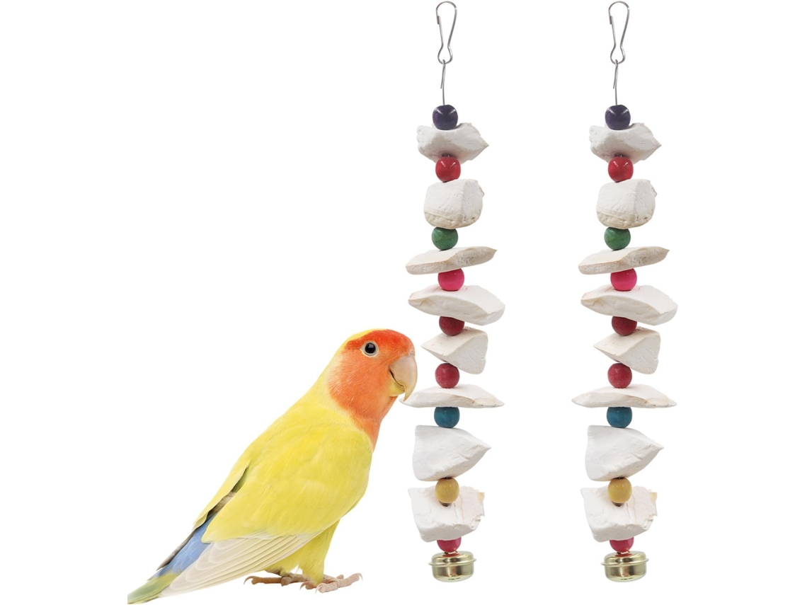 Conjunto com Dois Brinquedos para Pássaros, Incluindo Concha de Polvo, Brinquedo para Periquito AQUAFORGE