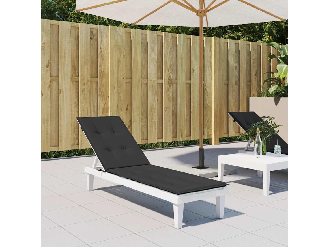Vidaxl Almofadão Para Cadeira De Terraço (75+105)x50x4 Cm Preto