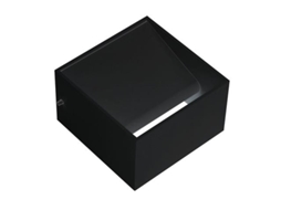 Luz de Parede Led Preta 8W Eq. 64W 4200K Dim. 100X100Mm HOROZ ELECTRIC