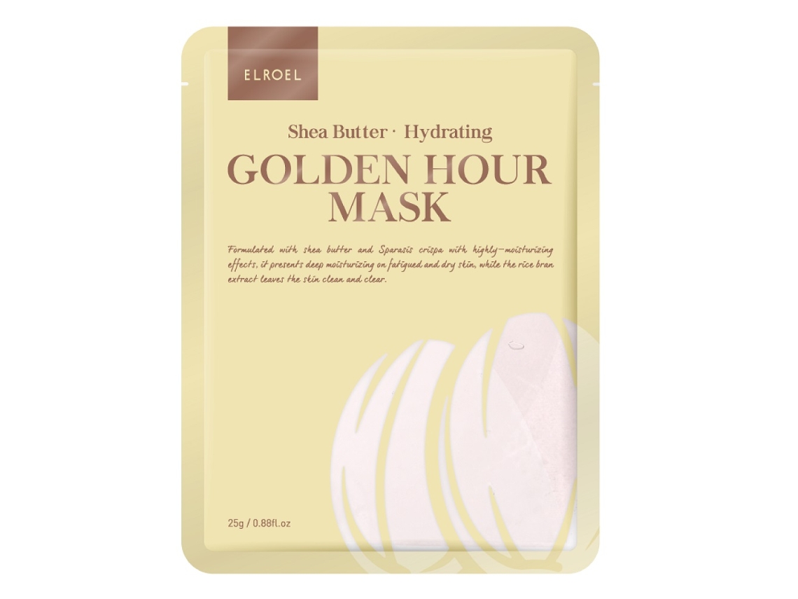 Máscara Facial Nutritiva Golden Hour com Manteiga de Karité, 25g Elroel