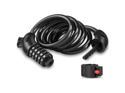 Cadeado De Bicicleta Com Combinação De 5 Dígitos, Antifurto, Para Uso Externo, Com Suporte Para Bicicleta, Cabo De 12 Mm Para Bici Aquaforge