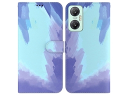 Capa De Celular Em Couro Com Estampa Aquarela Para Infinix Hot 20