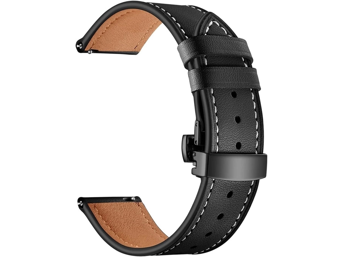Pulseira De Couro 18 Mm Com Sistema Liberação Rápida, Compatível Os