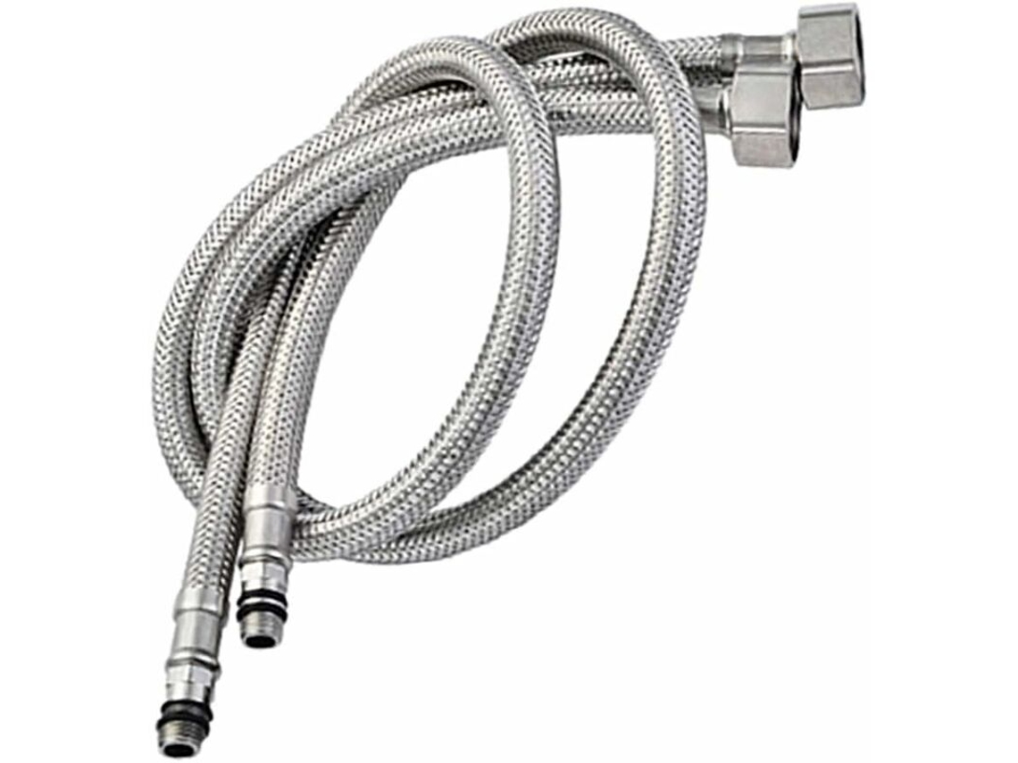 Mangueira Para Torneira, Conjunto De 2 Torneiras Monocomando Para Cozinha/lavatório, Mangueira De Saída E Conexão M10 X 1/2" Com 600 Mm De Comprimento