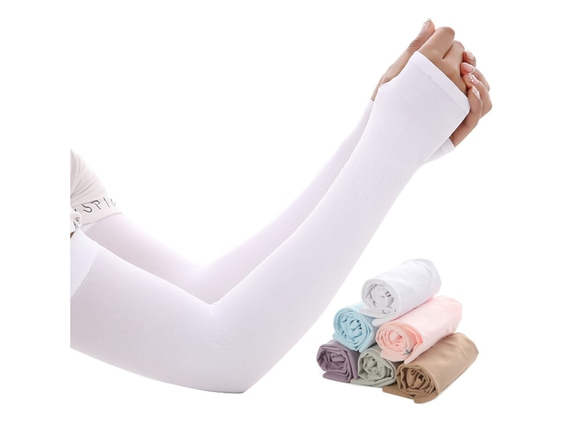 Mangas com Proteção Uv para Homens, Mulheres e Jovens, 6 Pares. BRILVIBERA