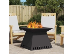 Vidaxl Bowl De Fogo Preto 60 X 60 X 50 Cm Aço Corten