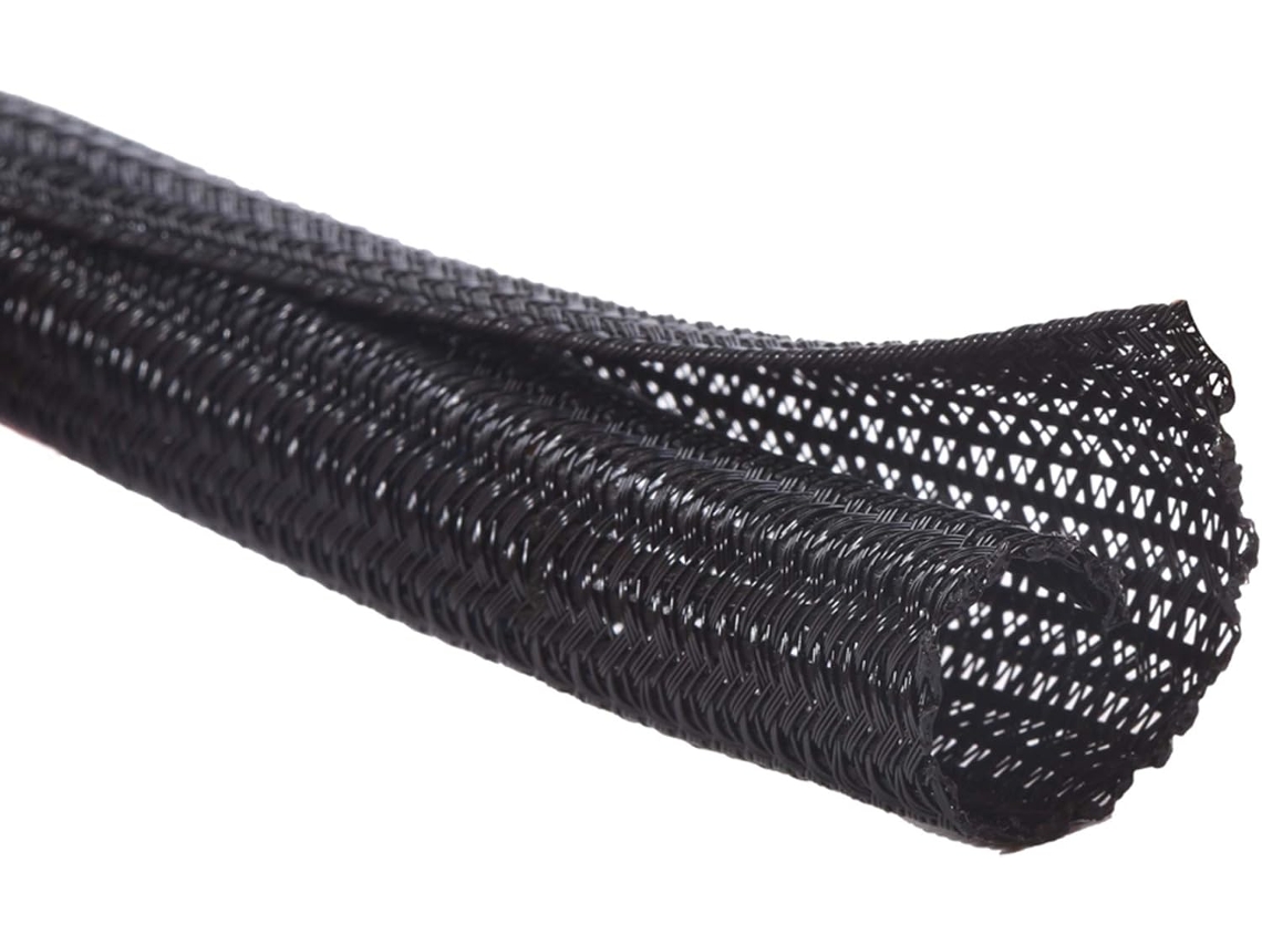 Manga Protetora para Cabos Autotravante, 13 Mm, Cor Preto, para Tv, Pc, Home Theater, Carro e Escritório AQUAFORGE