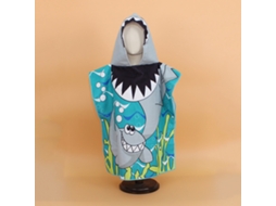 Mali toalha de Banho Infantil com Capuz Fofa Algodão Secagem Rápida Unissex Tubarão 60x120cm