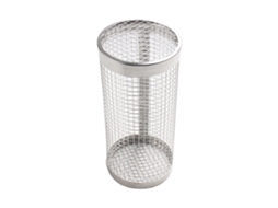 Cesta de Churrasco Redonda Inox Grande para Peixe Camarão Legumes