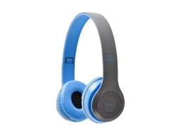 Auriculares Sem Fio Montada Memória Tf YIZHOOD Bluetooth com Porta-Cartões Azul
