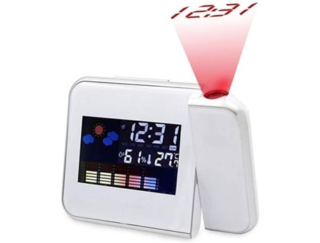 Relógio Despertador WJS CT0823 (Branco - Digital)