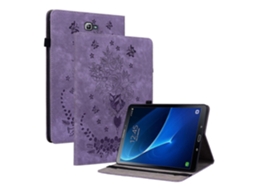 Capa de couro para tablet Webake com estampa de borboleta rosa