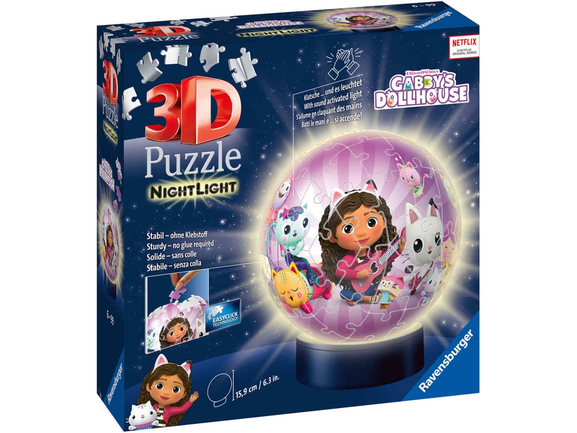 Puzzle 3D Candeeiro Gabby's Dollhouse 72 Peças RAVENSBURGER (Idade Mínima Recomendada: 6 Anos)