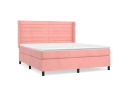 Box Spring Bed, Box Spring Beds Vidaxl Cor-de-rosa Veludo (160 X 200 Cm)