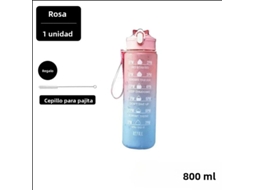 Garrafa de Água À Prova de Vazamentos, Ideal para Esportes e Viagens. MDUG (rosa 800ml)